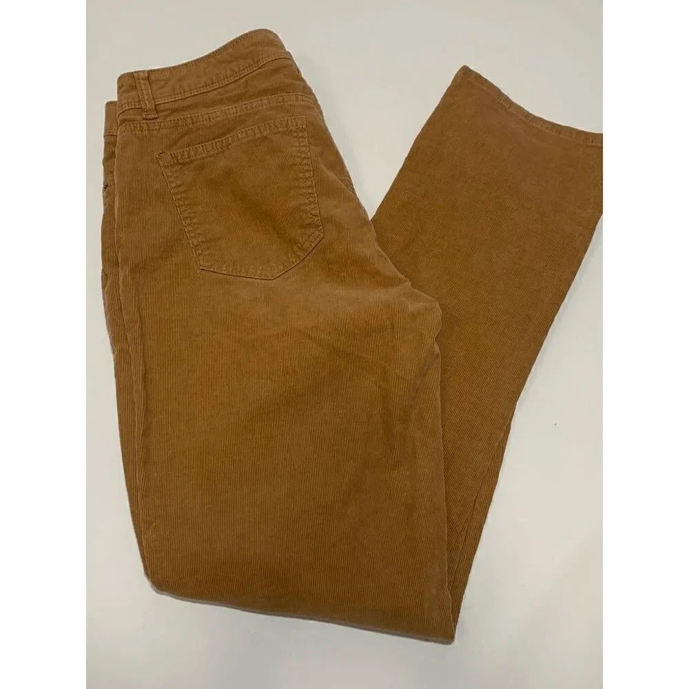 Tommy Hilfiger Women's Corduroy Skinny Cotton Stretch Pants Brown Size 10
